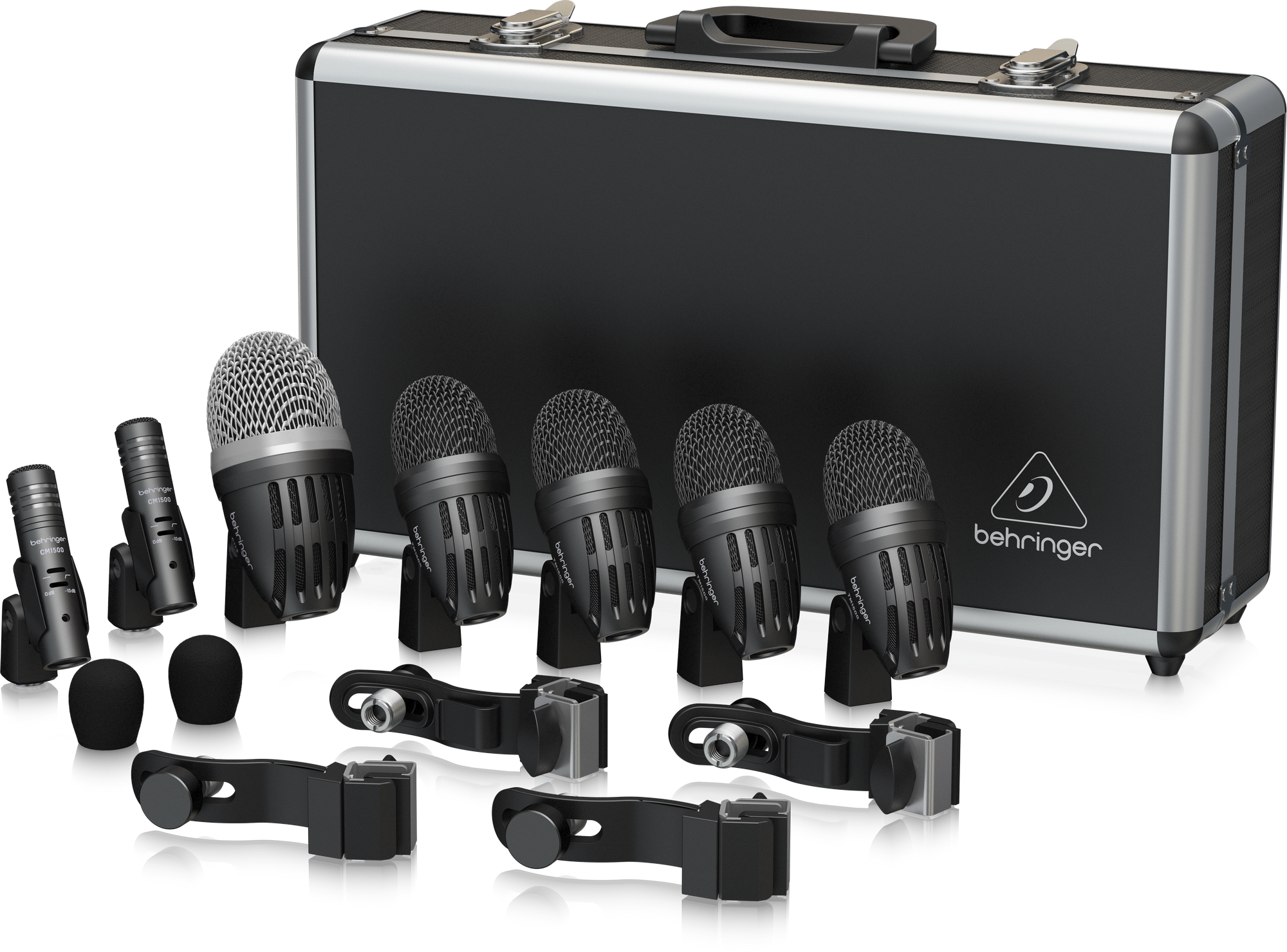 Behringer BC1500 Premium 7-Piece Drum Microphone Set for Studio and Live Appli