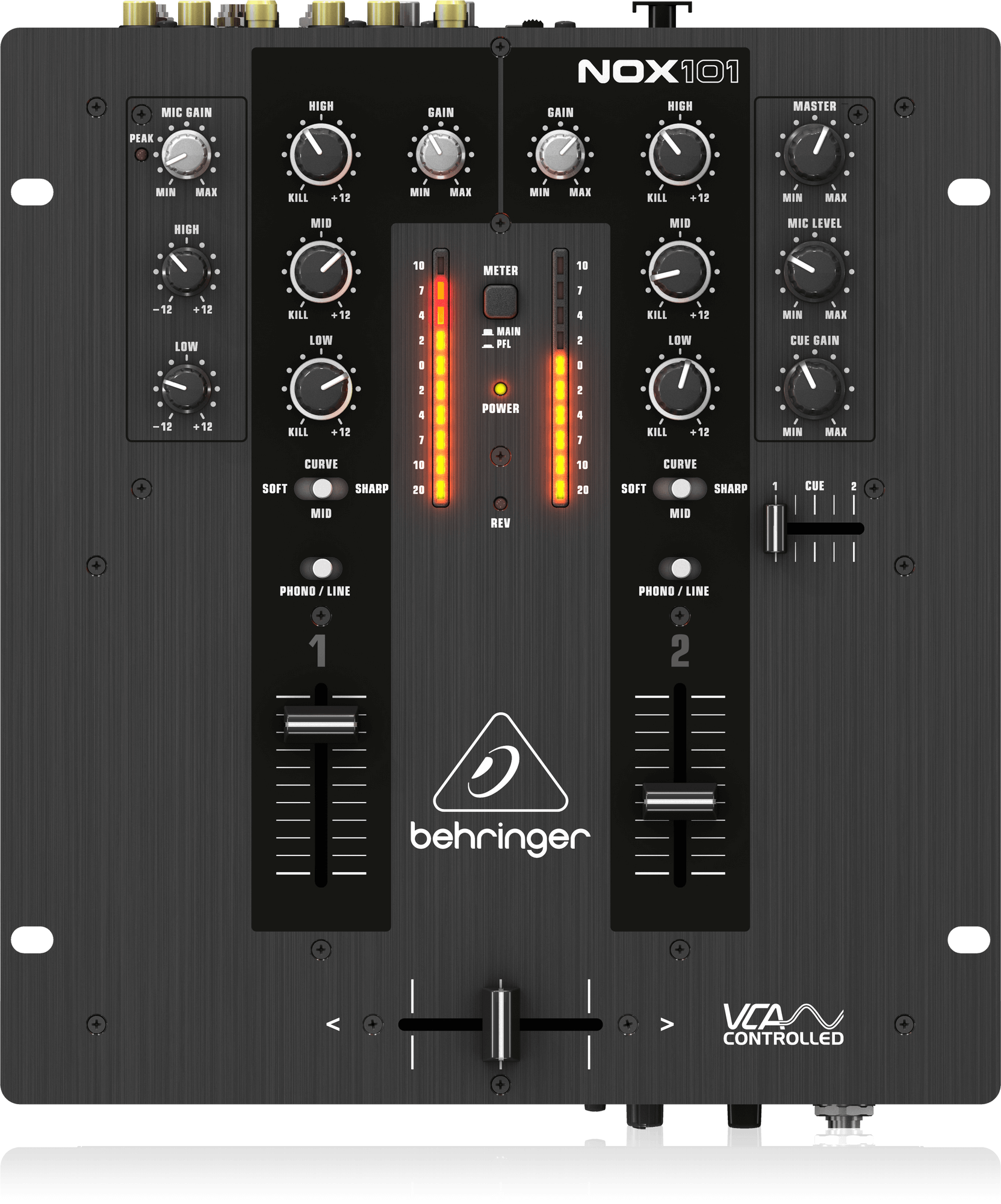 Behringer NOX101 Premium 2 Channel DJ Mixer with Full VCA-Control and Ultraglide