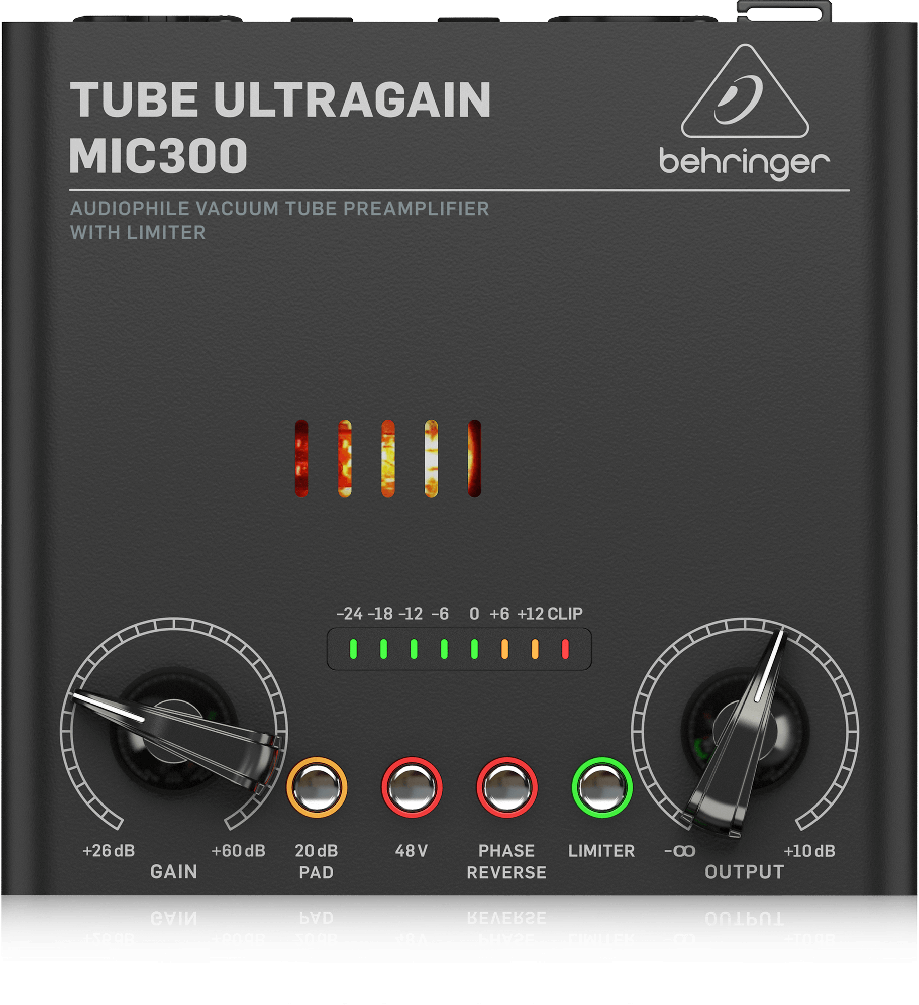 Behringer MIC300 Audiophile Vacuum Tube Preamplifier with Limiter