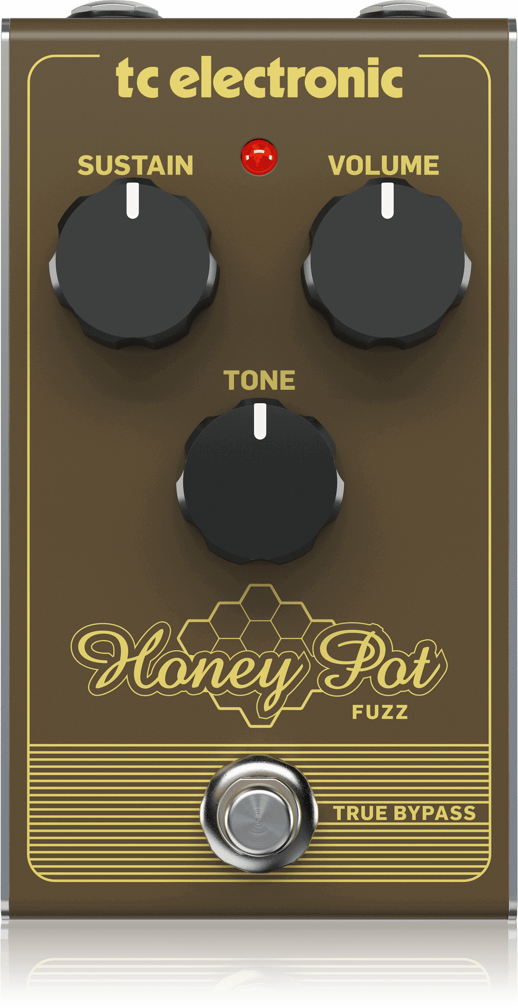 TC Electronic HONEY POT FUZZ Vintage-Flavored Fuzz Pedal with Massive Wall of Tones and Miles of Sustain