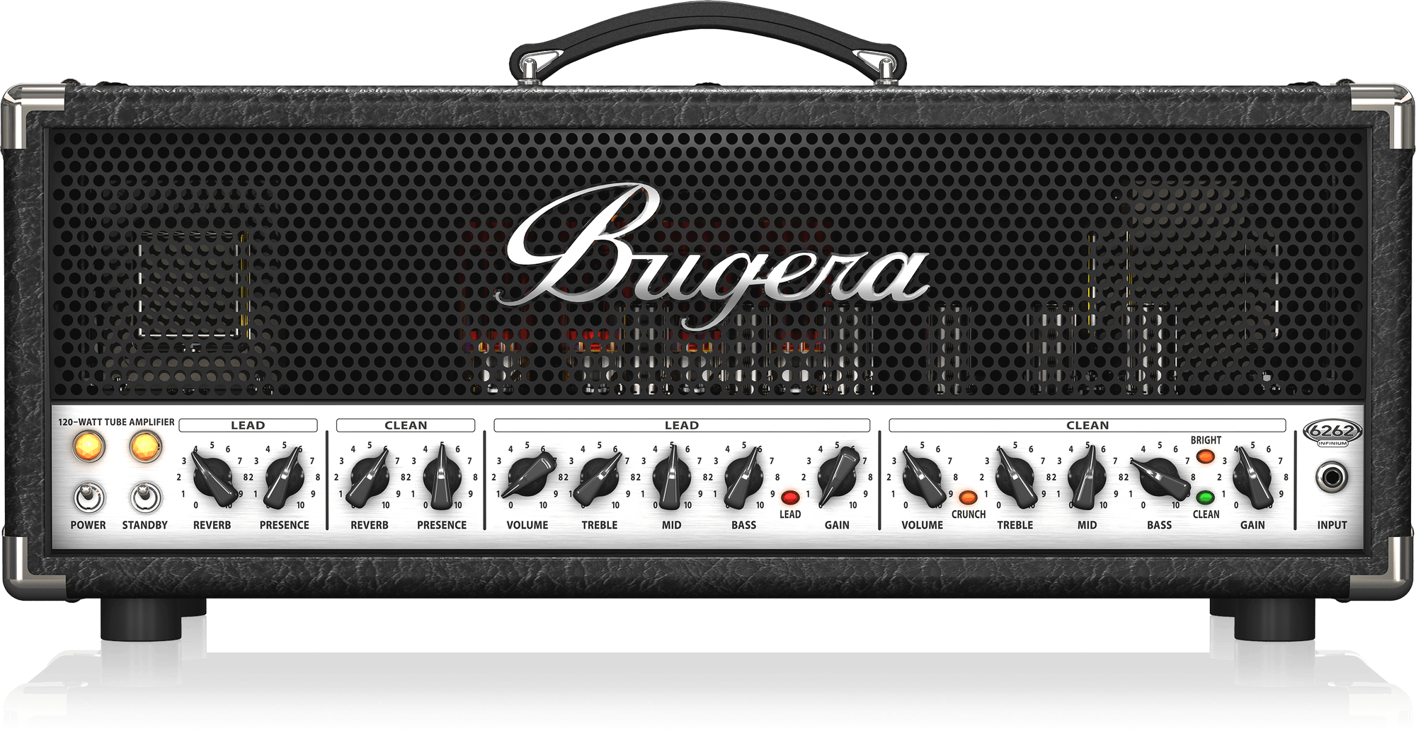 Bugera 6262 INFINIUM Ultimate Rock Tone 120W 2-Channel Tube Amplifier Head with Reverb and INFINIUM Tube Life Multiplier
